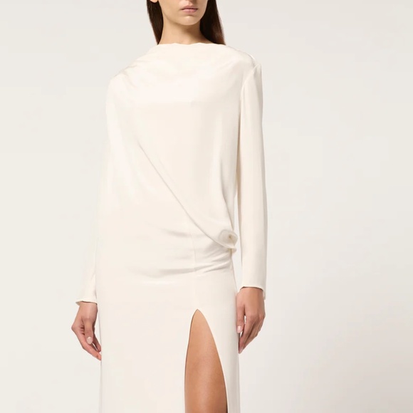 Michel Lo Sordo High Neck with Scoop Back Silk Maxi Dress - Picture 2 of 4